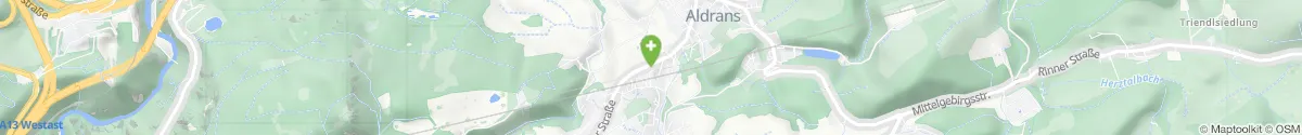 Kartendarstellung des Standorts für Apotheke Aldrans in 6071 Aldrans